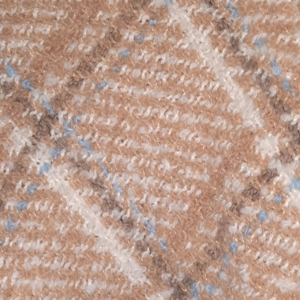 IRISH ALPACA Fringe Plaid Poncho Cape Sweater BOYNE VALLEY WEAVERS Tan Blue OS - Picture 5 of 10